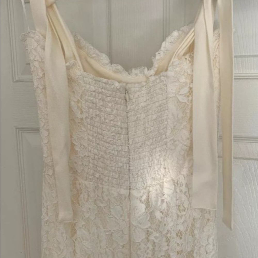 Reformation Lace Wedding Dress in Cream - Picture 8 of 12